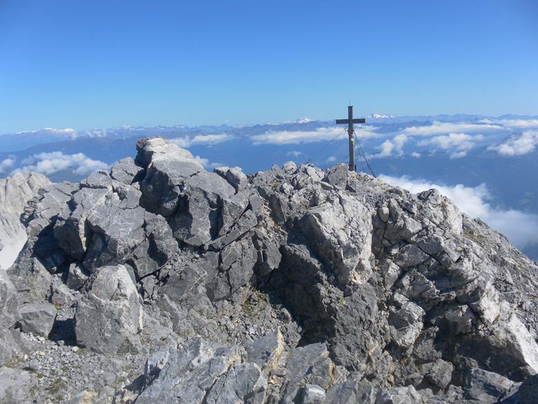 Foto: Wolfgang Lauschensky / Wandertour / Kollinkofel oder Creta di Collina 2691m vom Plöckenpass  / Gipfelfels  / 17.09.2021 23:07:05