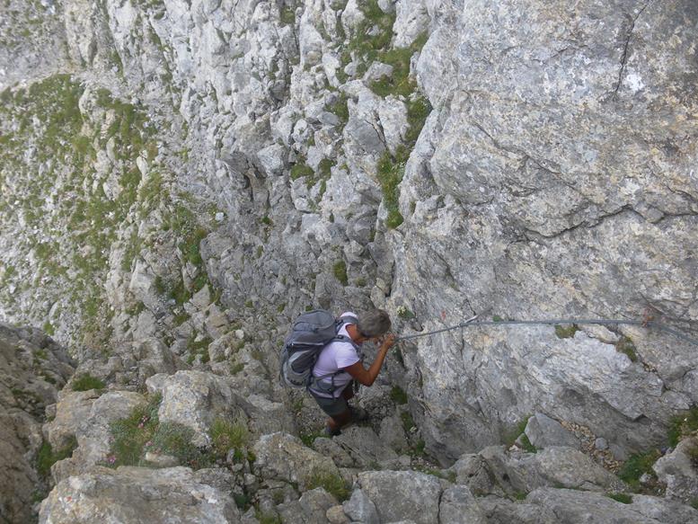 Foto: Wolfgang Lauschensky / Wandertour / Kollinkofel oder Creta di Collina 2691m vom Plöckenpass  / Klettersteigrinne  / 17.09.2021 23:06:29