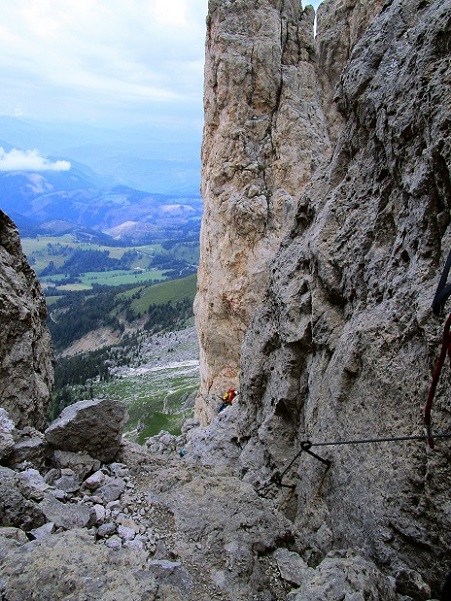 Foto: Andreas Koller / Klettersteigtour / Masaré Klettersteig über dem Rif. Roda di Vael (2607m) / 22.09.2021 02:17:58