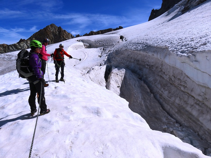Foto: Andreas Koller / Wandertour / Gletscherstudien am Dome de la Lauze (3559m) / Mächtige Spalten / 17.10.2021 01:28:14
