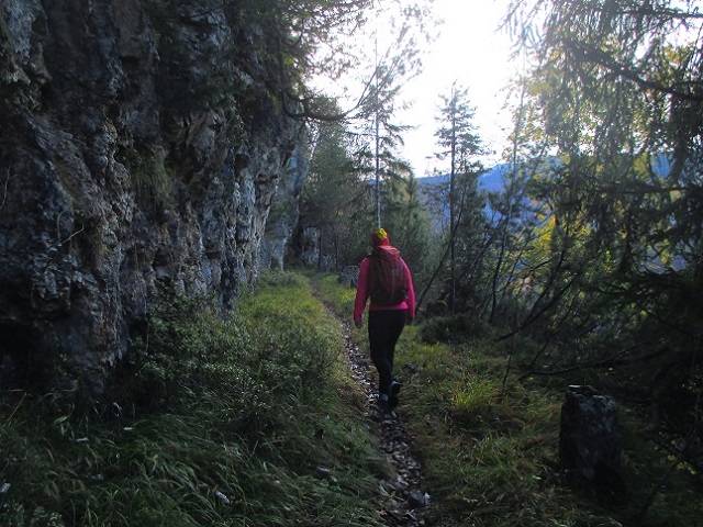 Foto: Andreas Koller / Klettersteigtour / Via ferrata Valimpach (926m) / Abstieg von der Ponte di Valimpach / 13.11.2021 11:03:03
