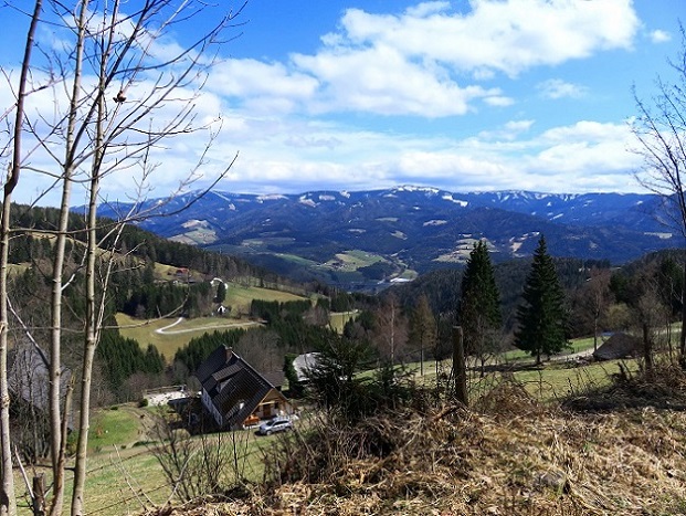 Foto: Andreas Koller / Wandertour / Südroute zum Kreuzschober (1410m) / Ausblick beim Abstieg / 17.03.2022 00:00:21