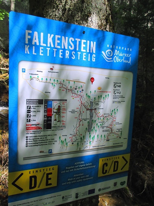 Foto: Andreas Koller / Klettersteigtour / Falkenstein Klettersteig (965m) / Die zwei Optionen / 20.05.2022 00:56:25