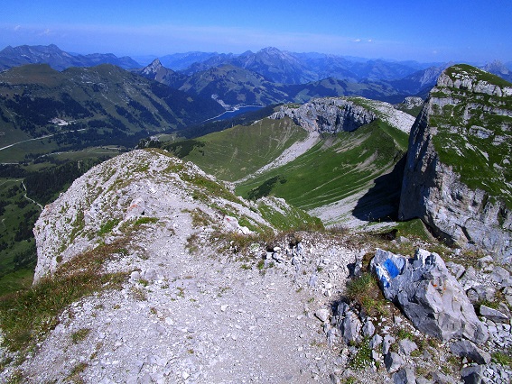 Foto: Andreas Koller / Klettersteigtour / Via ferrata Tour dŽAi (2331m) / Konzentration für den Abstieg / 05.08.2022 13:41:10