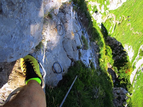 Foto: Andreas Koller / Klettersteigtour / Via ferrata Tour dŽAi (2331m) / Letzte Klettereinlage zum Sessellift / 05.08.2022 13:39:02