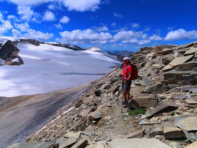 Foto: Andreas Koller / Wandertour / Pointe de la Rechasse (3212m) / Hoch über dem Glacier de la Roche Ferran / 05.08.2022 18:45:14