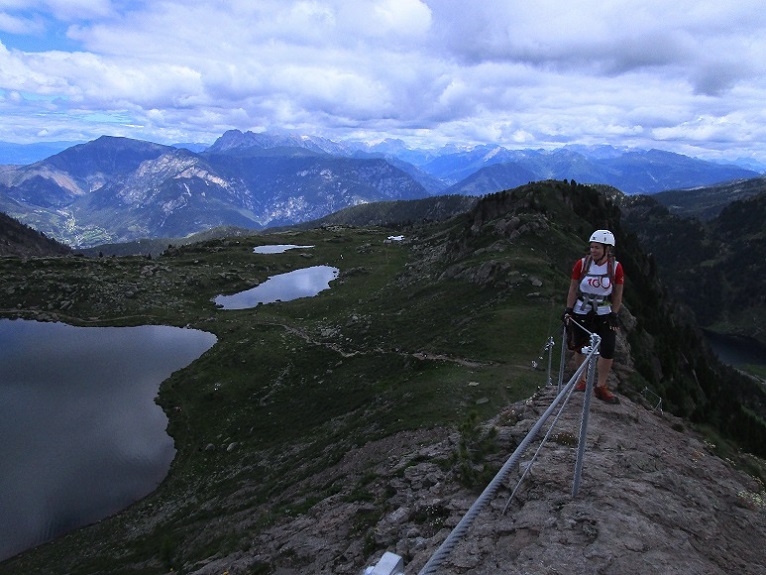 Foto: Andreas Koller / Klettersteigtour / Via ferrata dei Laghi Cermis Skyline inkl. zwei Gipfel (2535m) / 04.10.2022 00:52:51
