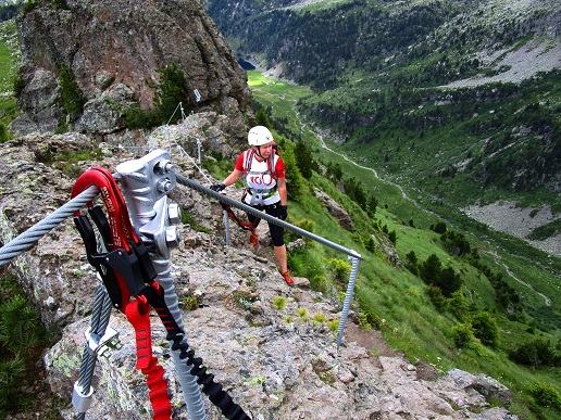 Foto: Andreas Koller / Klettersteigtour / Via ferrata dei Laghi Cermis Skyline inkl. zwei Gipfel (2535m) / 04.10.2022 00:52:04