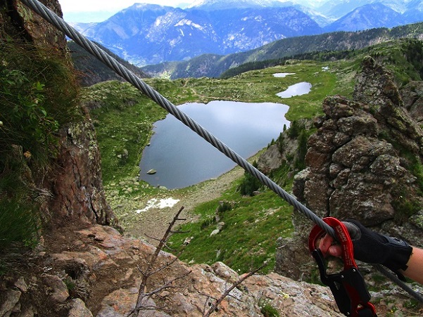 Foto: Andreas Koller / Klettersteigtour / Via ferrata dei Laghi Cermis Skyline inkl. zwei Gipfel (2535m) / 04.10.2022 00:51:51