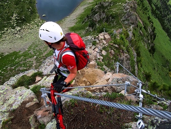 Foto: Andreas Koller / Klettersteigtour / Via ferrata dei Laghi Cermis Skyline inkl. zwei Gipfel (2535m) / 04.10.2022 00:50:46