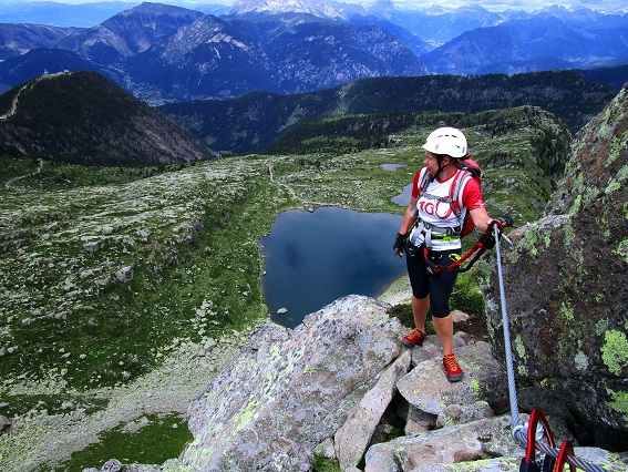 Foto: Andreas Koller / Klettersteigtour / Via ferrata dei Laghi Cermis Skyline inkl. zwei Gipfel (2535m) / 04.10.2022 00:49:58