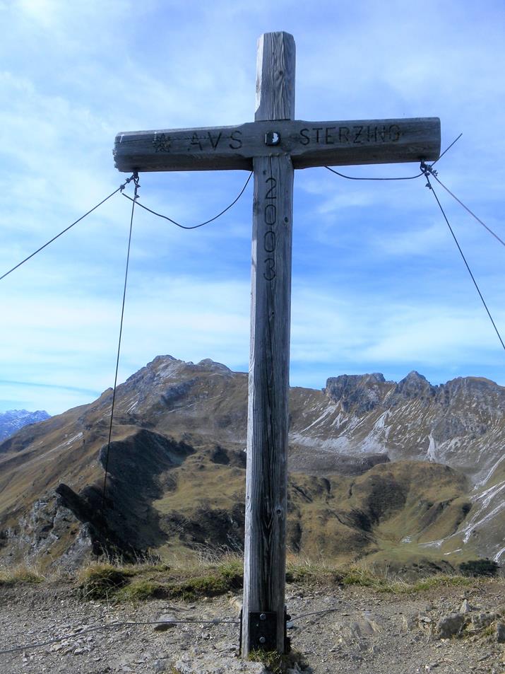 Foto: Wolfgang Lauschensky / Wandertour / Telfer Weißen 2588m und Roßkopf 2189m von Sterzing / Rückblick zum Telfer Weißen vom Roßkopfgipfel / 06.11.2022 17:58:54