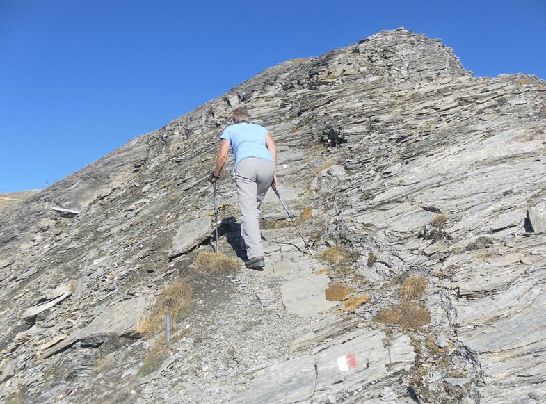 Foto: Wolfgang Lauschensky / Wandertour / Weißspitze bis Rollspitze Runde vom Braunhof / plattige Südflanke der Amthorspitze / 09.11.2022 00:14:11