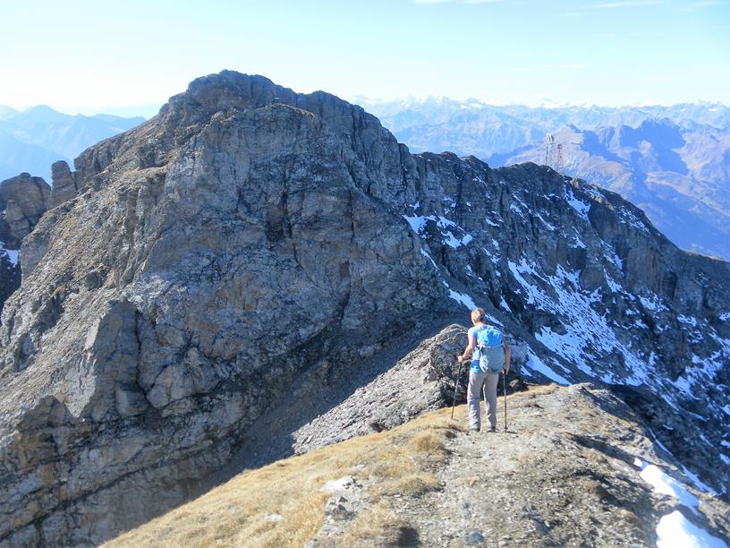 Foto: Wolfgang Lauschensky / Wandertour / Weißspitze bis Rollspitze Runde vom Braunhof / Rückweg zur Amthorspitze / 09.11.2022 00:13:30