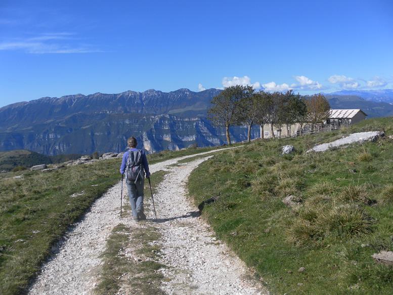 Foto: Wolfgang Lauschensky / Wandertour / M. Castelberto und Cima Borghetto (Busoni) / Malga Coe di Ala mit Monte Bondone / 11.11.2022 00:14:22