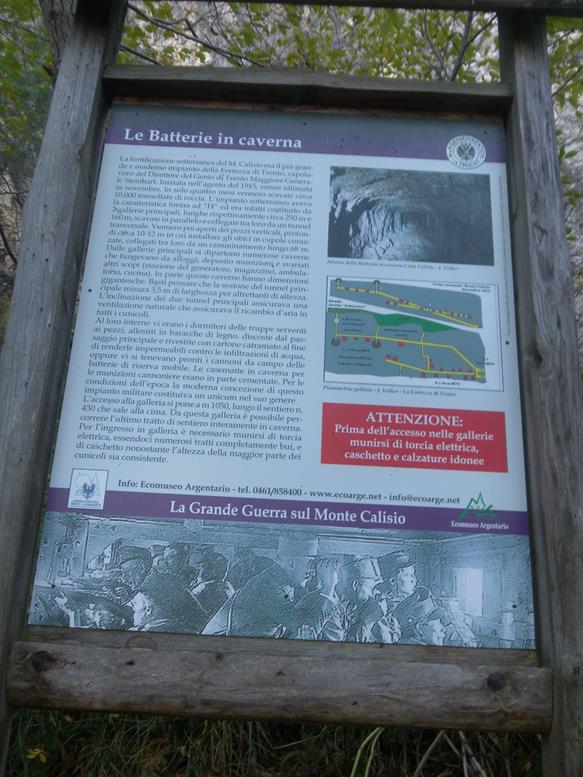 Foto: Wolfgang Lauschensky / Wandertour / Monte Calisio 1096m / Stellungen des 1. Weltkrieges / 16.11.2022 01:19:49