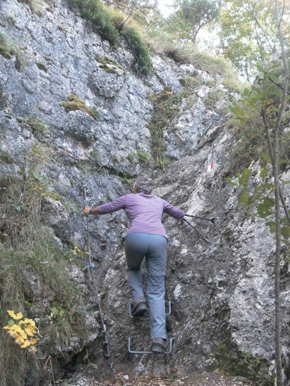 Foto: Wolfgang Lauschensky / Wandertour / Monte Calisio 1096m / kurze gesicherte Felsstufe / 16.11.2022 01:19:45