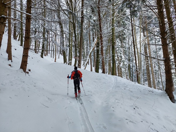 Foto: Rupert Gredler / Skitour / Hochgitzen / Kurzer Aufschwung / 23.01.2023 15:44:53