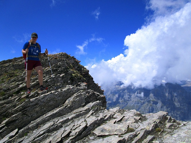 Foto: Andreas Koller / Klettersteigtour / Torrentgrat und Schafberg (2851m) / Übergang zum höchsten Gipfel und zum versicherten Grat / 26.05.2023 01:34:30