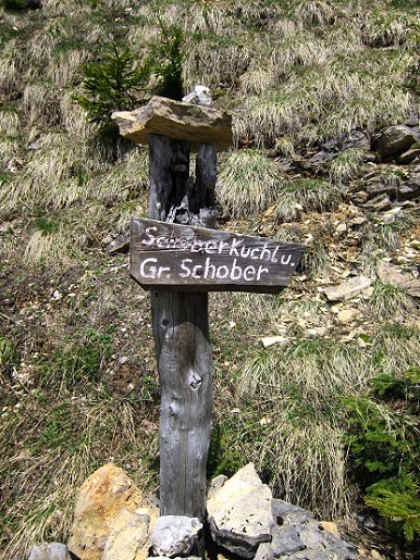 Foto: Andreas Koller / Wandertour / Kraxelspaß über der Kleinveitschalm (1628m) / Abzweiger zum Schoberstein / 06.07.2023 13:15:19