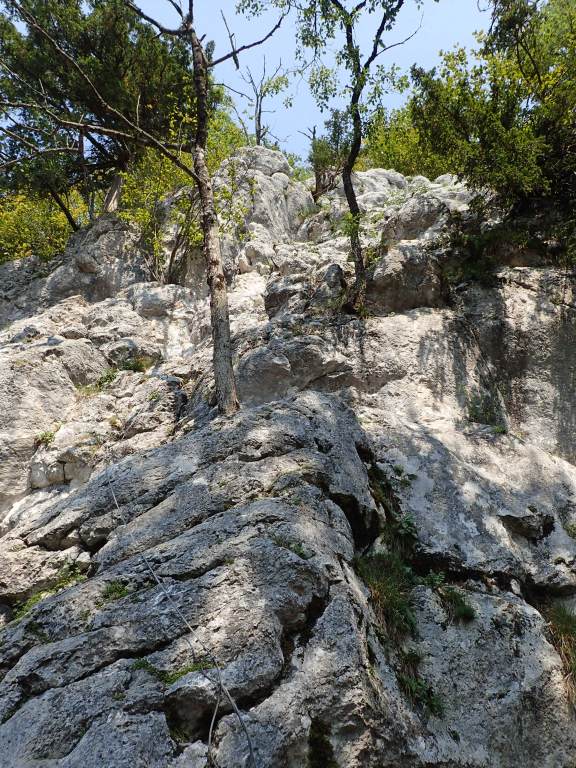 Foto: Manfred Karl / Klettertour / Plombergstein Haasipfeiler oder Hasipfeiler / Abstiegsrampe von unten / 23.08.2023 20:00:59