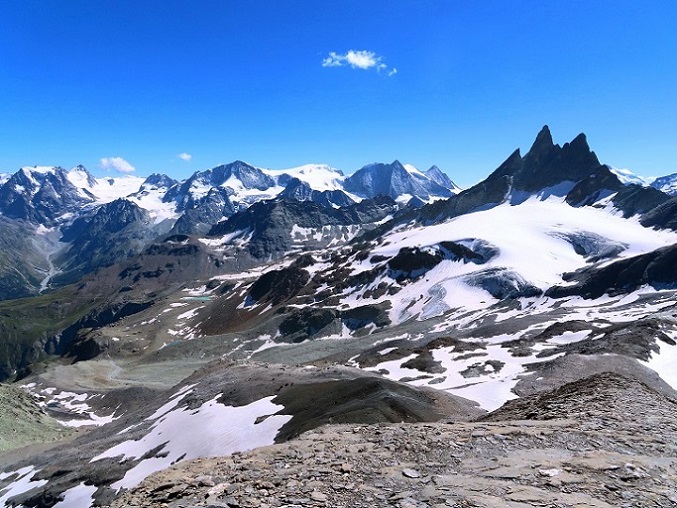 Foto: Andreas Koller / Wandertour / Mont de lŽEtoile (3370m) / Walliser Alpen vom Mont de l'Etoile / 23.09.2023 21:22:14