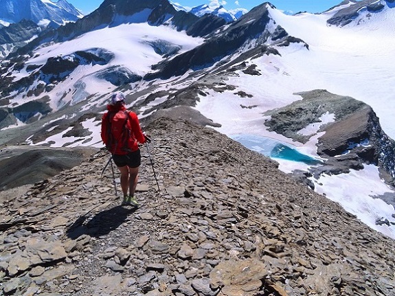 Foto: Andreas Koller / Wandertour / Mont de lŽEtoile (3370m) / Abstieg vom Mont de l'Etoile / 23.09.2023 21:10:11