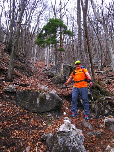 Foto: Andreas Koller / Klettersteigtour / Monte Boccaor auf der Via ferrata Sass Brusai (1531m) / 25.10.2023 01:11:45