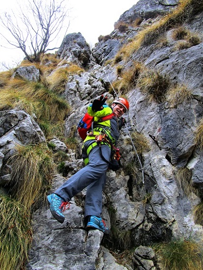 Foto: Andreas Koller / Klettersteigtour / Monte Boccaor auf der Via ferrata Sass Brusai (1531m) / 25.10.2023 01:11:08