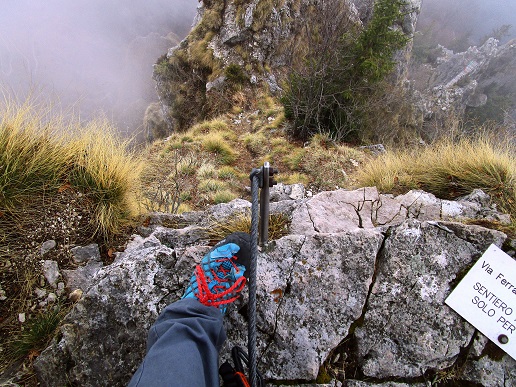 Foto: Andreas Koller / Klettersteigtour / Monte Boccaor auf der Via ferrata Sass Brusai (1531m) / 25.10.2023 01:08:15