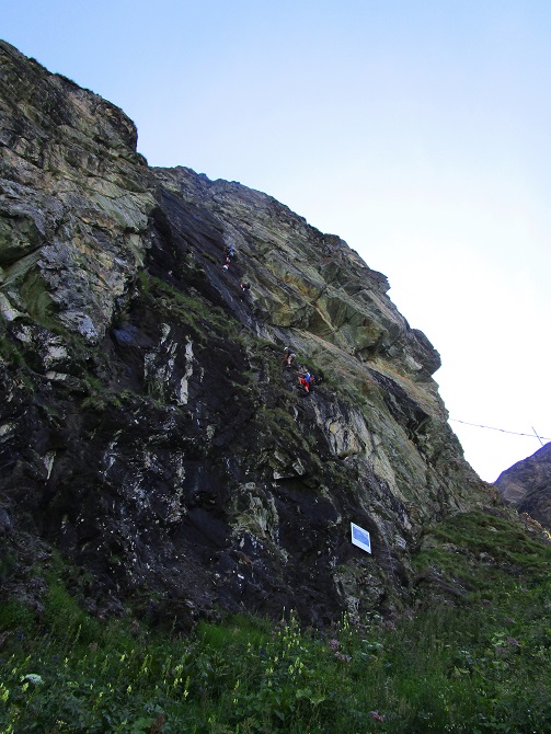 Foto: Andreas Koller / Klettersteigtour / Via ferrata de Moiry (2315m) / Kletterwand / 14.11.2023 01:15:04