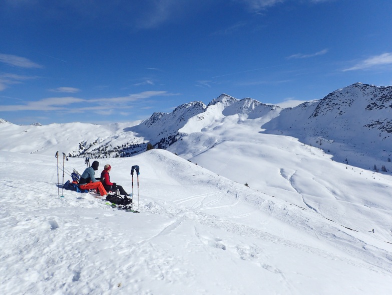 Foto: Manfred Karl / Skitour / Kammwanderung zum Rudlhorn (2448 m) / Eisatz und Rudlhorn vom Durakopf / 06.03.2024 12:10:27