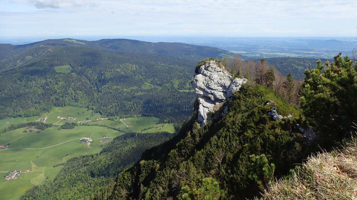 Foto: Manfred Karl / Wandertour / Über die Himmelsleiter auf das Gruberhörndl (1493 m) / Kohlerhörndl, vom Gruberhörndl gesehen / 08.05.2024 11:38:57
