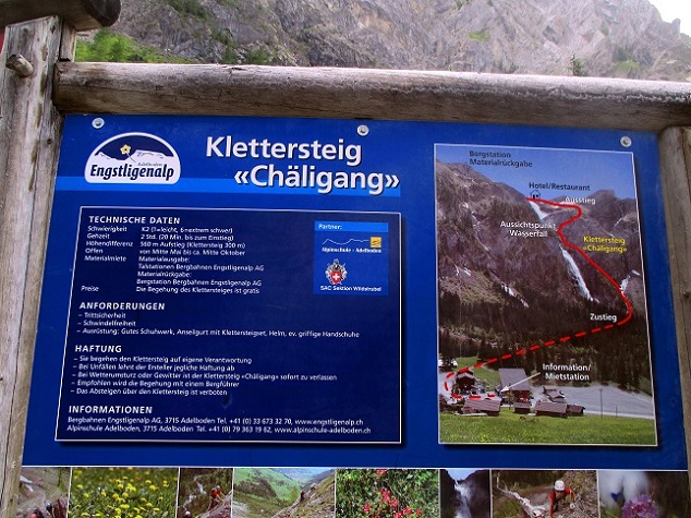 Foto: Andreas Koller / Klettersteigtour / Klettersteig Chäligang (1954m) / Informationstafel / 07.06.2024 19:43:49