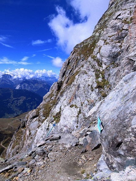 Foto: Andreas Koller / Klettersteigtour / Via ferrata des Gentianes: Route Edelweiss (3041m) / Beim Einstieg / 28.06.2024 23:57:16
