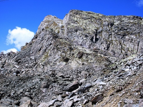 Foto: Andreas Koller / Klettersteigtour / Via ferrata des Gentianes: Route Edelweiss (3041m) / Rückblick zur Kletterwand / 28.06.2024 23:51:11
