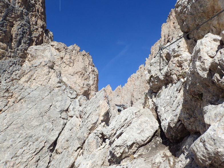 Foto: Manfred Karl / Klettersteigtour / Via Ferrata Furcela de Saslonch – Klettersteig Langkofelscharte / 06.02.2025 16:20:23