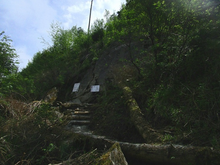 Foto: Andreas Koller / Klettersteigtour / Blausee Klettersteig (1015m) / Die Kletterwand / 19.05.2025 23:13:22