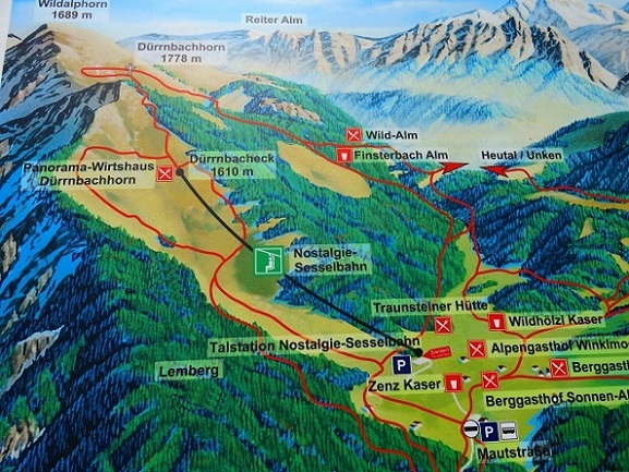 Foto: Andreas Koller / Wandertour / Winklmoosalm Spaziergang (1610m) / Informationstafel auf der Winklmoosalm beim Nostalgiesessellift / 21.06.2025 15:42:32