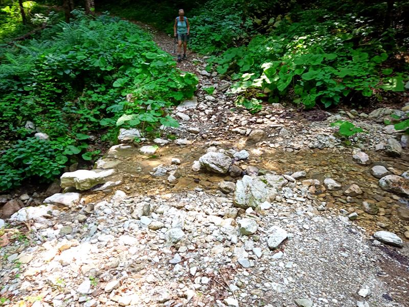 Foto: Wolfgang Lauschensky / Wandertour / Cima San Giorgio - Cima Palone - Tre Sorelle Runde / ... einfache Pfade zurück zur Chiesa di San Giorgio / 08.07.2025 15:54:50