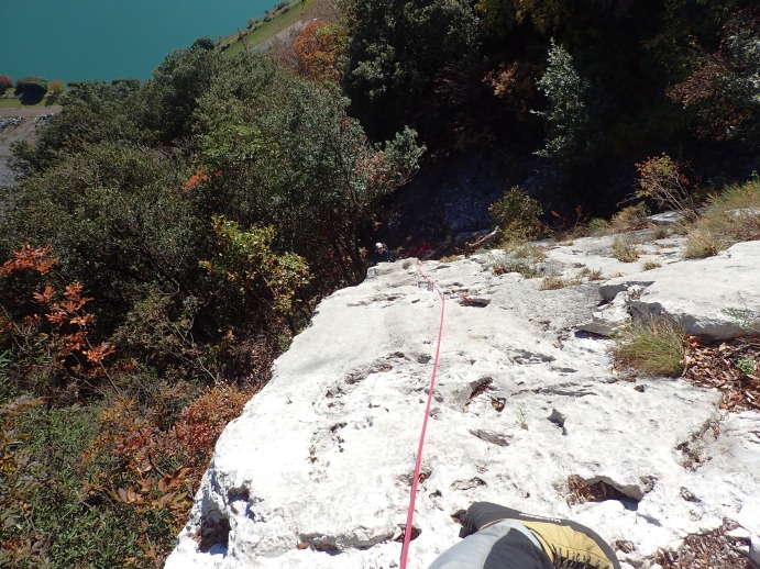 Foto: Manfred Karl / Klettertour / Due laghi, Via “Lo spigolo nascosto” / 30.07.2025 16:01:39