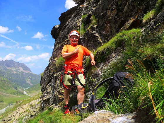 Foto: Andreas Koller / Klettersteigtour / Wiesbadener Hütte Klettersteige1: bolting.eu-Steig (2697m) / Beim Einstieg / 20.10.2025 00:23:23