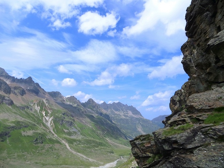Foto: Andreas Koller / Klettersteigtour / Wiesbadener Hütte Klettersteige1: bolting.eu-Steig (2697m) / Blick zur Schlüsselstelle / 20.10.2025 00:21:11