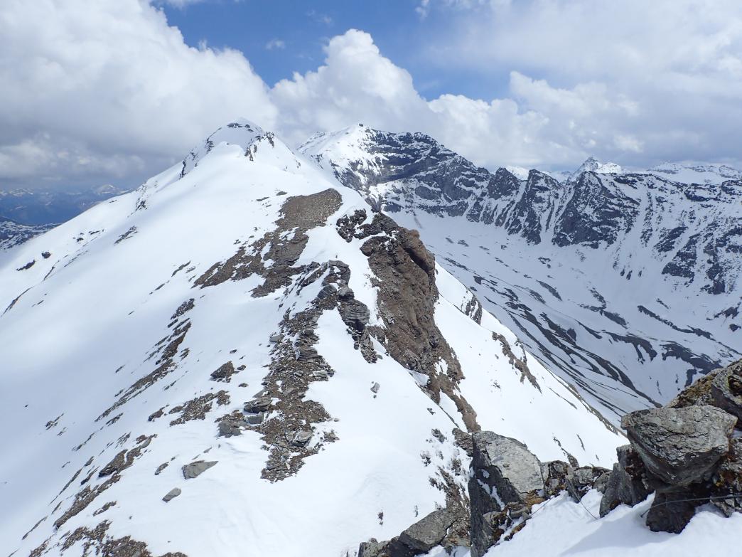 Foto: Manfred Karl / Skitour / Noespitze (3005 m) und Herbertturm (2971 m) aus dem Seidlwinkltal / Am Herbertturm, im Hintergrund Noespitze, Krumlkeeskopf und Hocharn / 23.06.2026 14:49:35