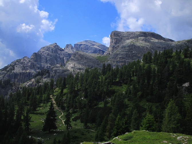 Foto: Andreas Koller / Klettersteigtour / Via ferrata Les Cordes und Pre Janin (2180m) / Dolomitenlandschaft um den Sassongher (2665m) / 14.08.2026 19:56:00