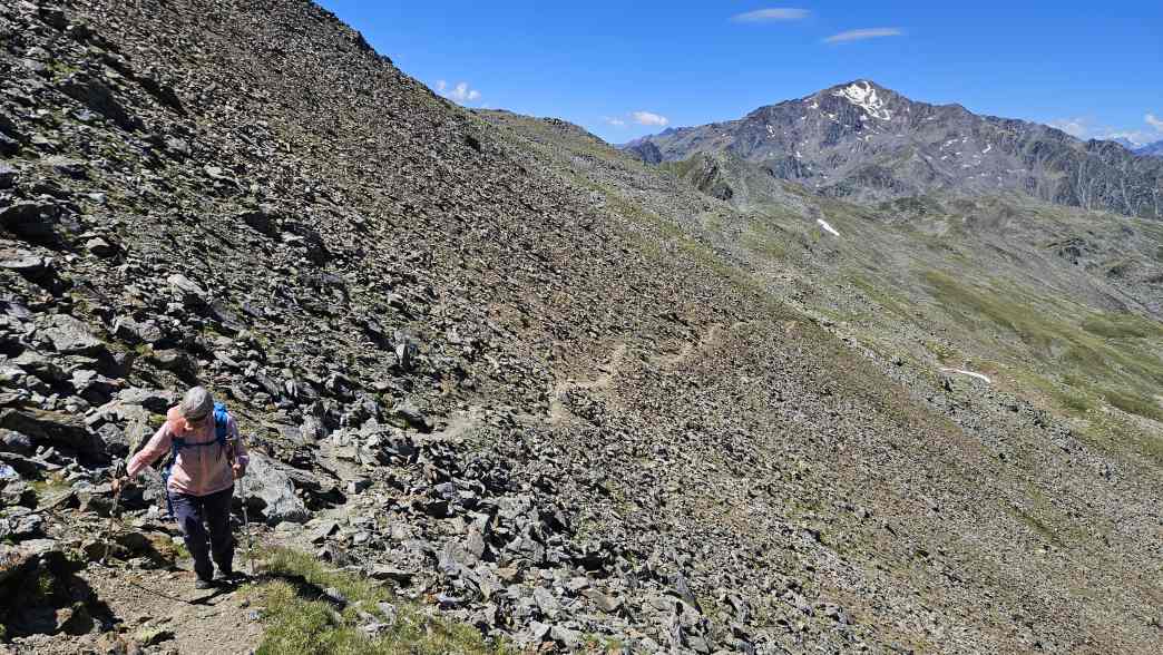 Foto: Manfred Karl / Wandertour / Hoher Dieb (2730 m) von der Tarscher Alm / Kurz vor der Hohen Dieb Scharte / 22.09.2026 19:59:19