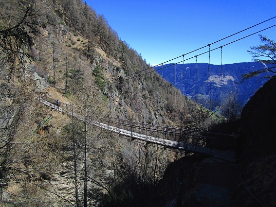 Foto: Andreas Koller / Wandertour / Durch die 1000-Stufen-Schlucht (1555m) / Hängebrücke in der 1000-Stufen-Schlucht / 10.10.2026 21:59:31