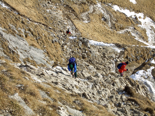 Foto: vince 51 / Wandertour / Von der Pfrontener Hütte auf den Aggenstein / Die letzten Meter zum Gipfel / 29.12.2006 21:52:32