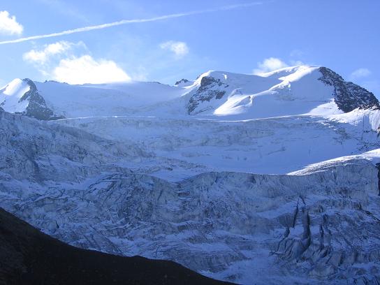 Foto: Andreas Koller / Wandertour / Aus dem Fornokessel auf den Palon de la Mare (3703 m) / Oberer Forno-Gletscher / 28.05.2007 11:13:32