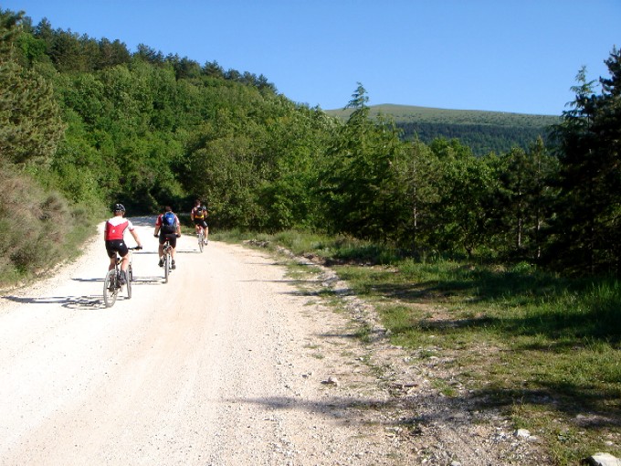 Foto: Manfred Karl / Mountainbiketour / Monte Subasio, 1290 m / Eine breite Piste führt über den gesamten Monte Subasio. / 14.02.2007 06:42:06